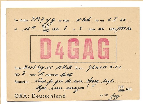 Qsl radio d4gag - radio,