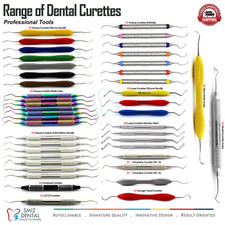 Gamma di Curette per Radici Dentali Parodontali Scaler Gracey Curettes Manico in Silicone