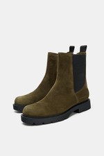 Stivaletti piatti ZARA in vera