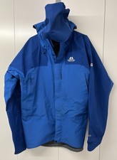 Giacca professionale Gore-Tex Shell per attrezzatura da montagna blu leggera grande cappuccio a punta