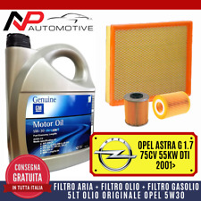 KIT TAGLIANDO OPEL ASTRA G 1.7 DTI 75CV 55KW 2001> +5 L LITRI LT OLIO OPEL 5W30 