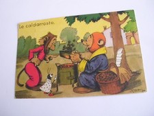 Illustratori  Craveri le caldarroste - spedita f. p. franc asp 1939 lievi pieghe