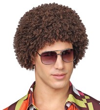 PARRUCCA DISCO ANNI 70 MARRONE