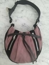 borsa donna Ives Saint Laurent originale,tessuto/velluto, color cipria e nero