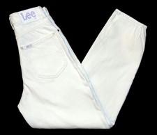 LEE x H&M - Jeans donna ragazza gamba a palloncino 24"L x 29"L taglia 4 bianco vita alta