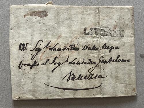 Lettera prefilatelica - a),