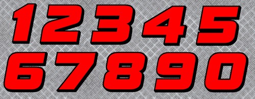 Sticker number racing - sticker,