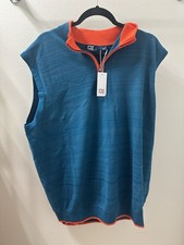 Gilet da golf uomo Cutter And Buck XXL 2XL colore acqua nuovo - nuovo con etichette MCS00009