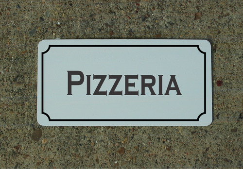 Insegna metallo per - in,
