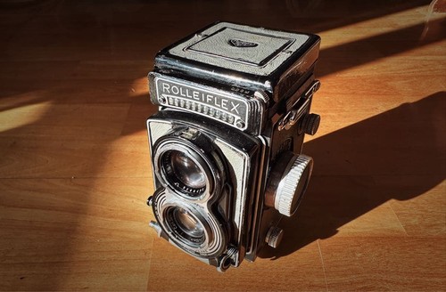 Rara pelle grigia - !, rolleiflex
