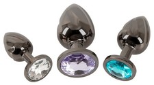 Kit 3 Butt Plug Metallo con