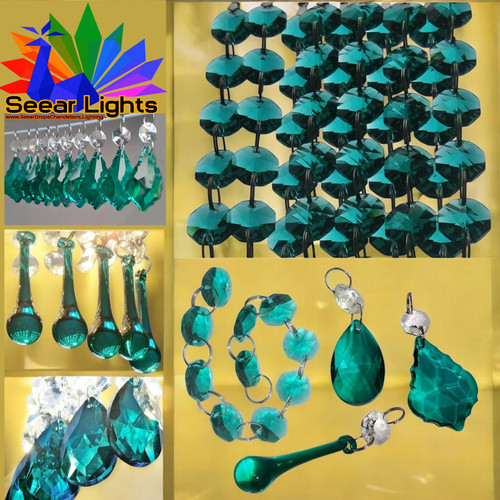 Lampadario verde pavone - , a