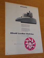 OLIVETTI LEXIKON ELETTRICA ANNO 1955 ANNI '50=PUBBLICITA=ADVERTISING=WERBUNG