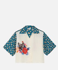 Mantero Musa silk shirt, ecru
