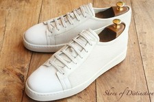 Santoni bianco pelle sneakers