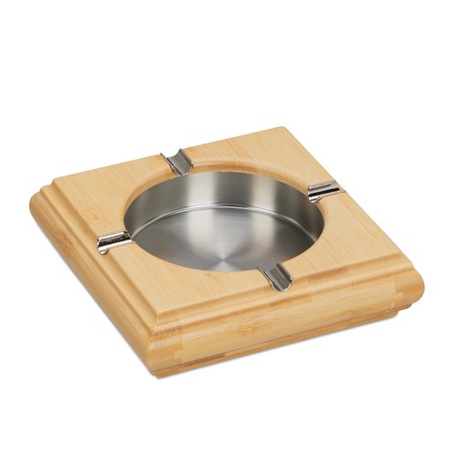 Posacenere bambù acciaio inox