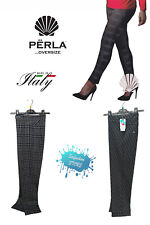 Pantalone donna invernale bielastico a fantasia made in Italy PERLA OVERSIZE