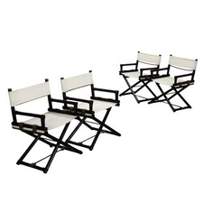 Sedie Regista Vintage Design Lyda Levi per McGuire Italia Anni 80 Originali