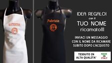 GREMBIULE masterchef nome RICAMATO PERSONALIZZATO (non stampato) Idea Regalo! ?