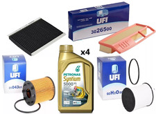 KIT TAGLIANDO FIAT DOBLO 1.3 MJT 4 FILTRI UFI 4 LT PETRONAS 5W30 PURFLUX EURO 4