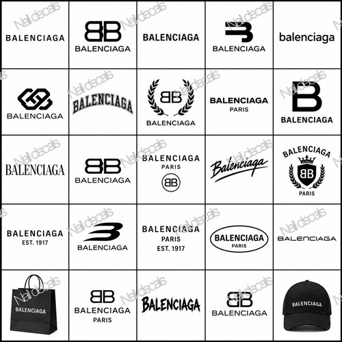 Balenciago decalcomanie unghie - balenciago,