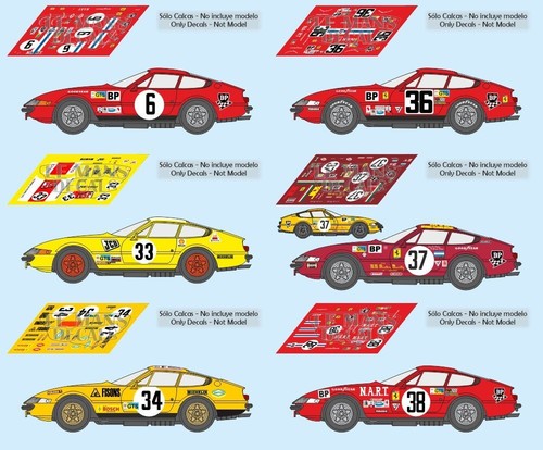 Decals ferrari 365 gtb - decals,