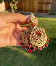 Orecchini pendenti oro indiano