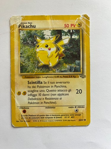 Carta pokemon pikachu prima - pokemon,