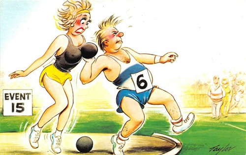 Cartolina comic girl big - -,