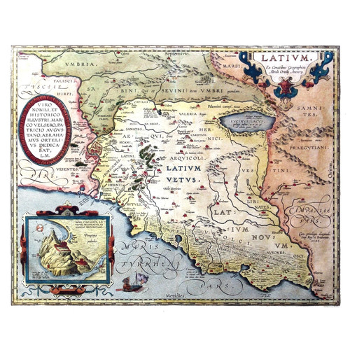 Mappa storica lazio italia - mappa,