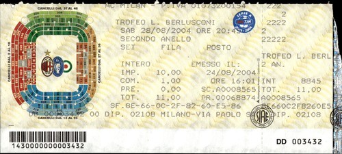 Biglietto stadio trofeo - trofeo, l