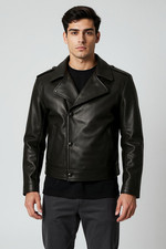 Giacca bikers uomo vera pelle