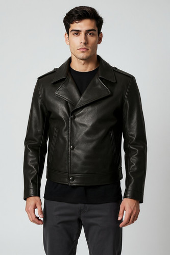 Giacca bikers uomo vera pelle