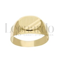 anello uomo a scudo ovale oro