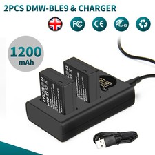 2x Batteria DMW-BLG10 +Caricabatterie per Panasonic Lumix DMW-BLE9 DC-ZS60 GX9 LX100 GF3