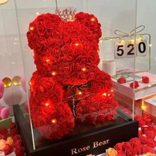 Orsetto Rosa Fiore Regalo Donna, Regali di San Valentino, Orso Rosa Regali 