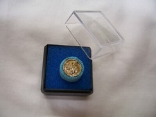 ROSETTA SETA SACRO MILITARE ORDINE COSTANTINIANO SAN GIORGIO ORO CON SCATOLA S.