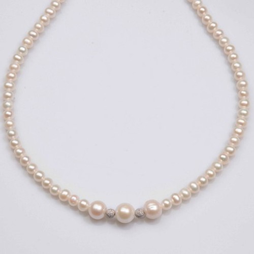 Collana filo perla - , naturale