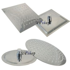 SOFFIONE ACCIAIO DOCCIA QUADRATO 20X20cm ROTONDO BAGNO EFFETTO PIOGGIA SOTTILE