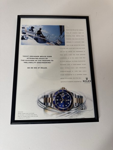 Framed vintage original rolex - framed,