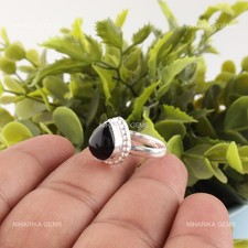 925 Argento Sterling Pera Nera