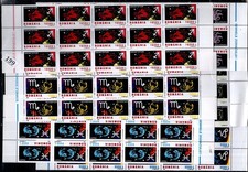 NZ 15X ROMANIA 2001 - MNH - SPAZIO - ZODIACO - ANIMALI - PESCI