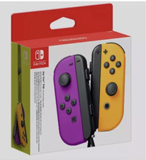 Nintendo Switch Joy-Con Coppia Controller Viola Neon/Arancione Originale JoyCon