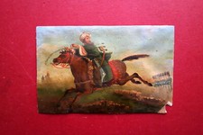 Dipinto a Olio su Cartoncino Cavalleggero Arabo(?) Battaglia Metà '800 Soragna