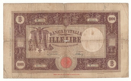 1000 lire grande - m, (