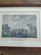 Stampa Antica Francese Veduta Di Gallipoli, con cornice 