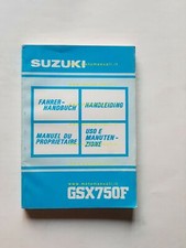 SUZUKI GSX 750 F 1990 manuale uso manutenzione ITALIANO libretto originale 
