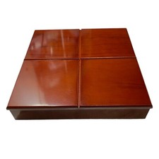 Scatola Cofanetto Portagioie in legno colore ciliegio 24X24 cm