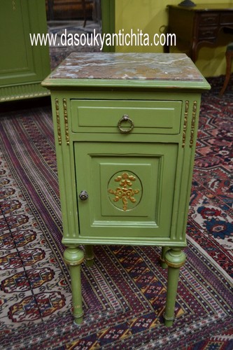Comodino laccato stile - , luigi