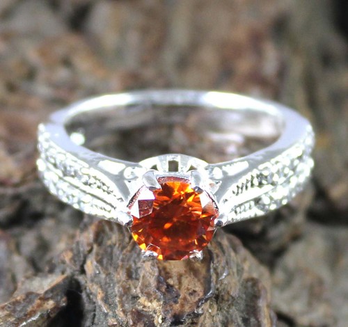 Arancione diamante solitario - diamante,